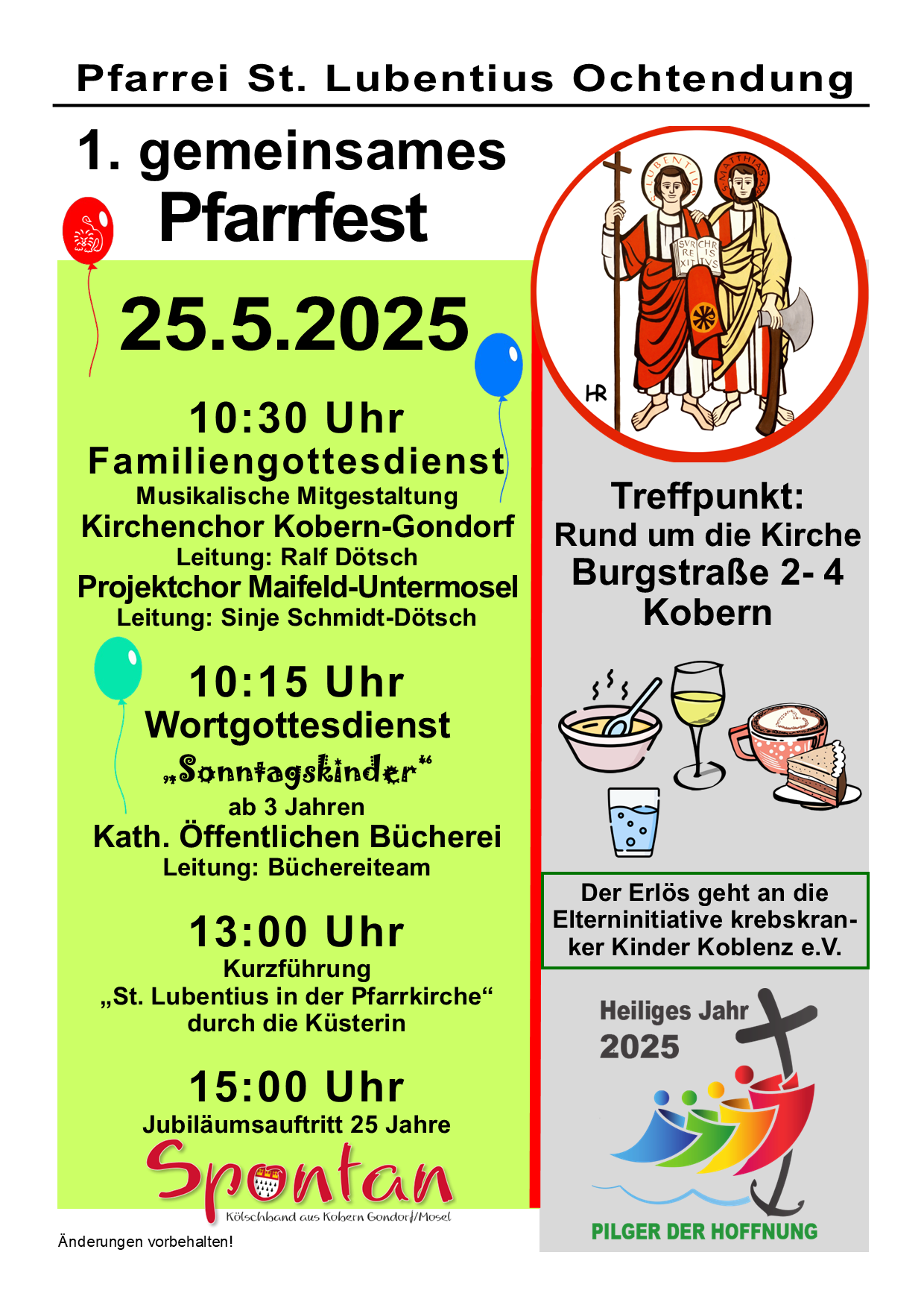Plakat 1. gemeinsames Pfarrfest