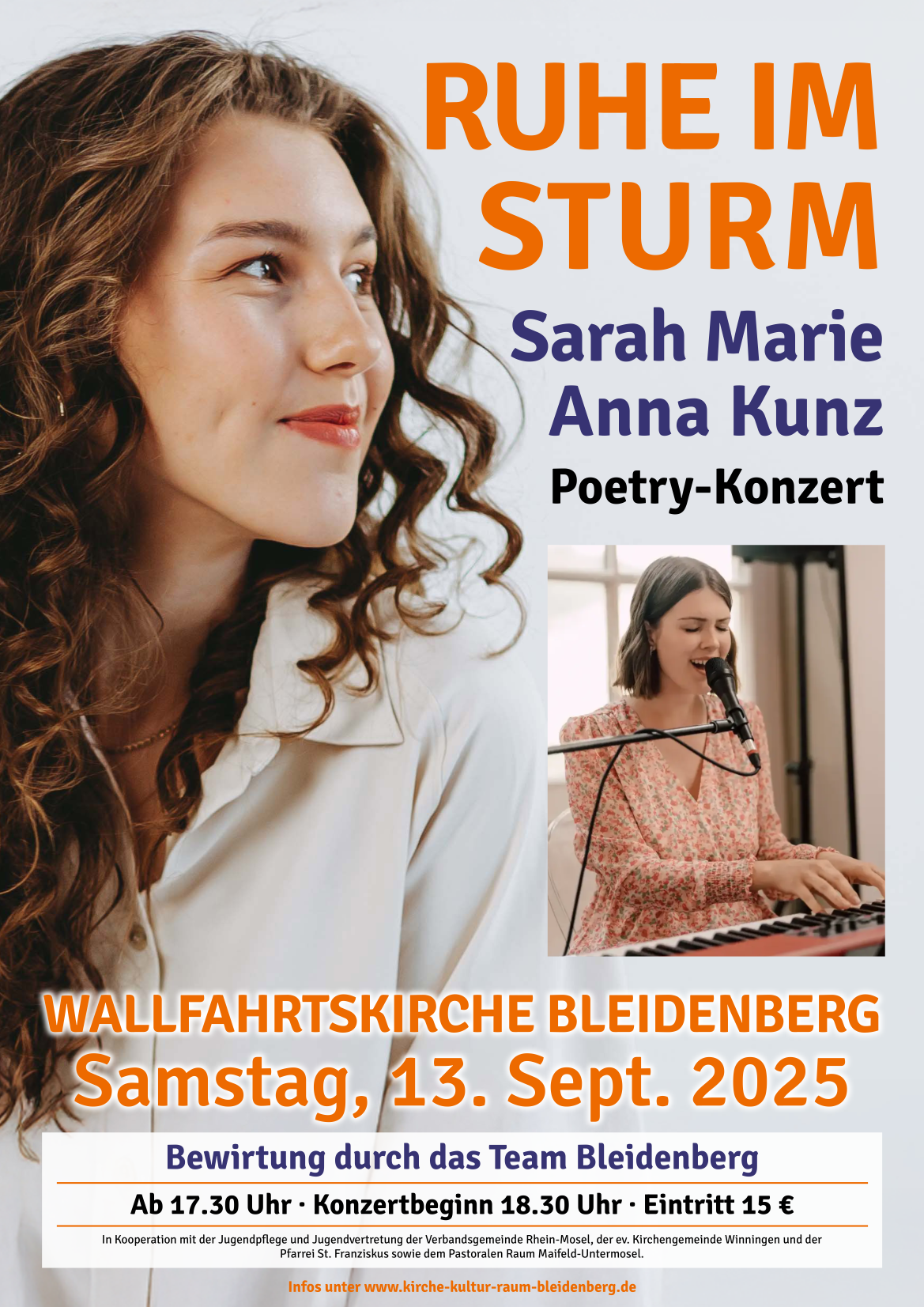 Plakat Poetry-Konzert Sarah Marie und Anna Kurz