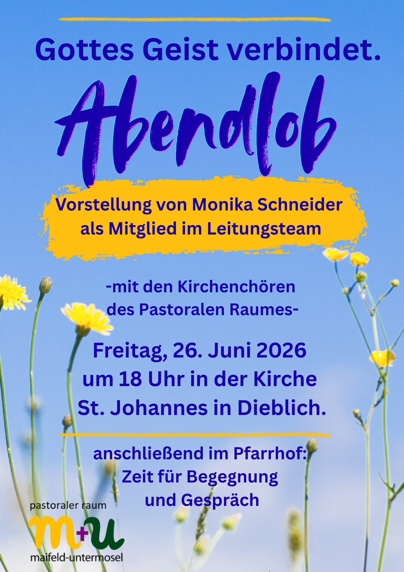 Plakat Abendlob Dieblich